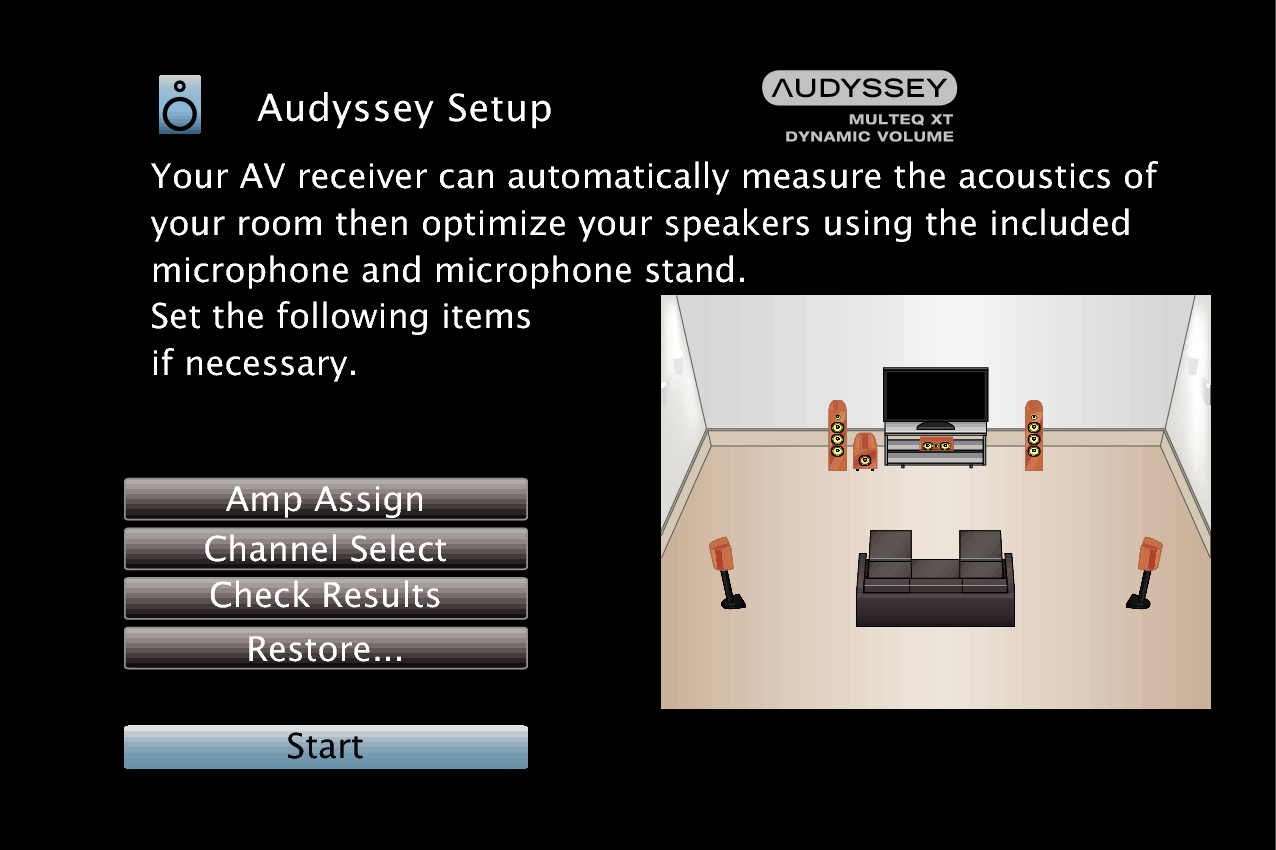 GUI AudysseySetup3 MultEQ XT